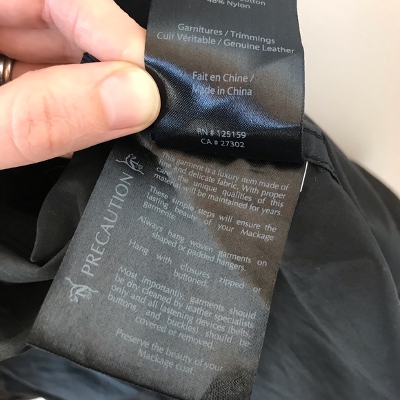 Mackage water resistant black trench - Picture 10 of 11